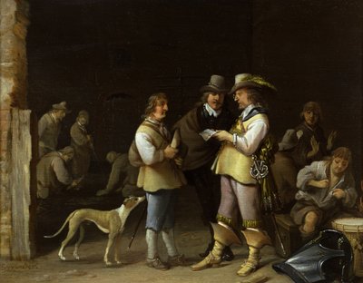 A Guardroom Interior by Anthonie Palamedesz